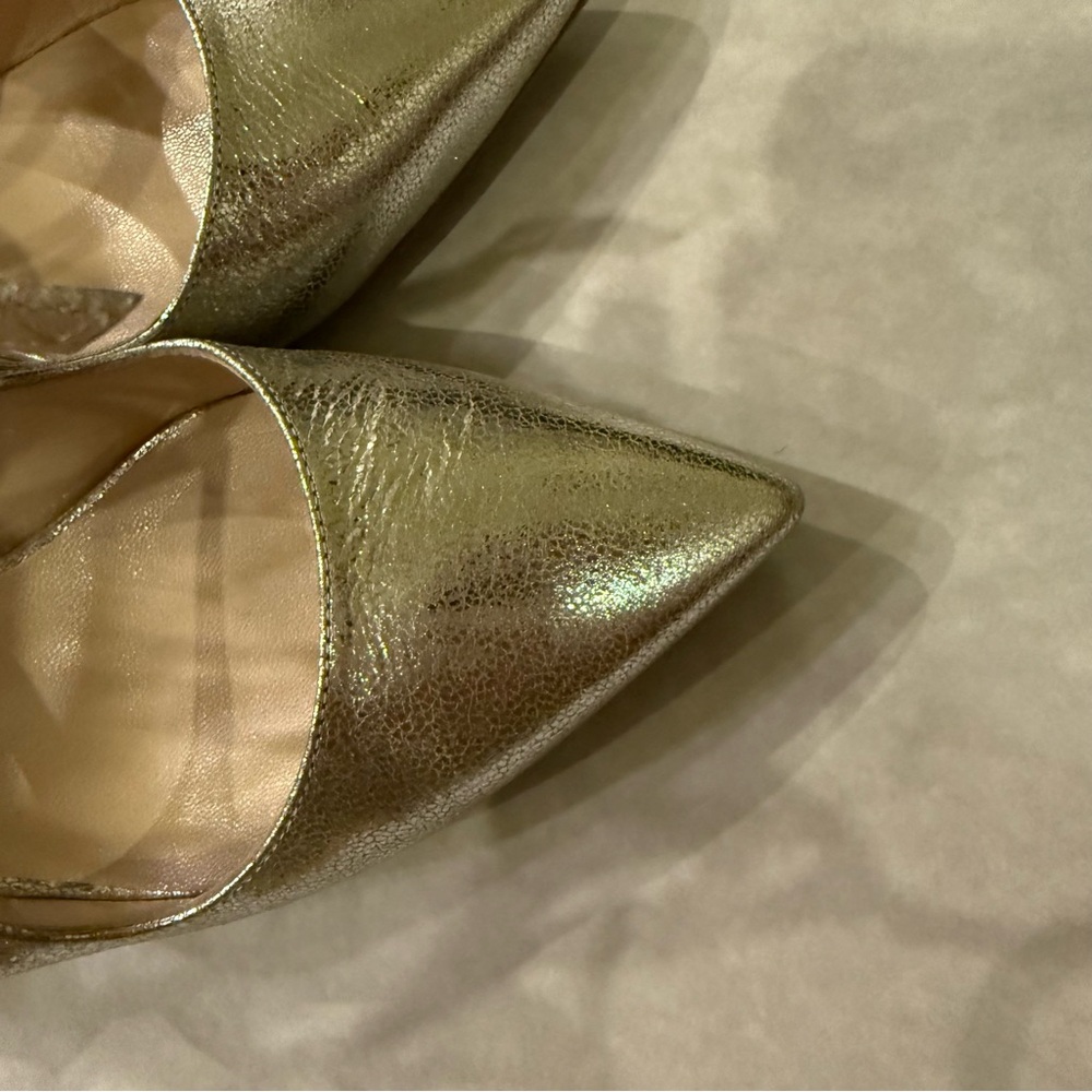 Jimmy Choo Metallic Gold Heels - Picture 2 of 13